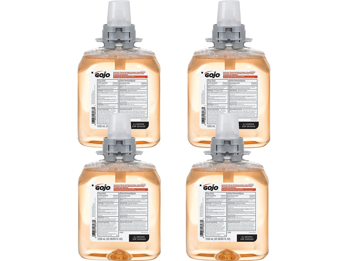 Luxury Foam Antibacterial Handwash, Orange Blossom Fragrance, FMX-12, 1250mL, 4/cs
