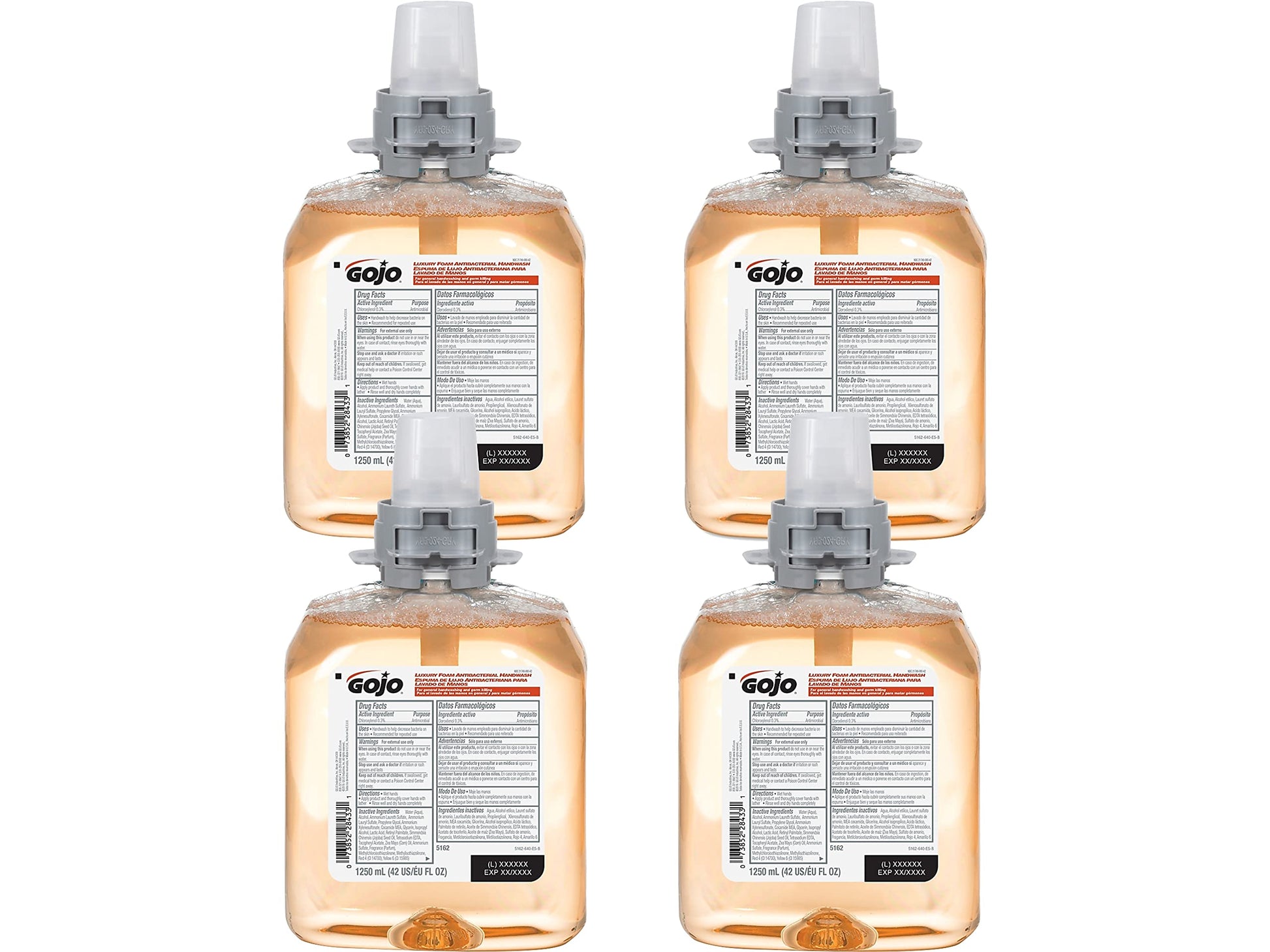 Luxury Foam Antibacterial Handwash, Orange Blossom Fragrance, FMX-12, 1250mL, 4/cs