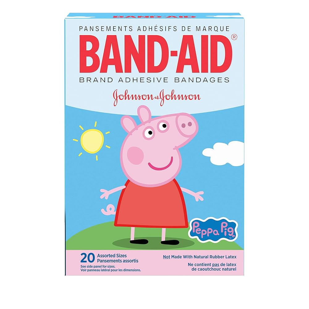Band-Aid Adhesive Bandage, Nickelodeon Peppa Pig, Assorted, 20 ct., 6/bx, 4 bx/cs (Continental US+HI Only) (Pricing Subject to Change without Prior Notification)