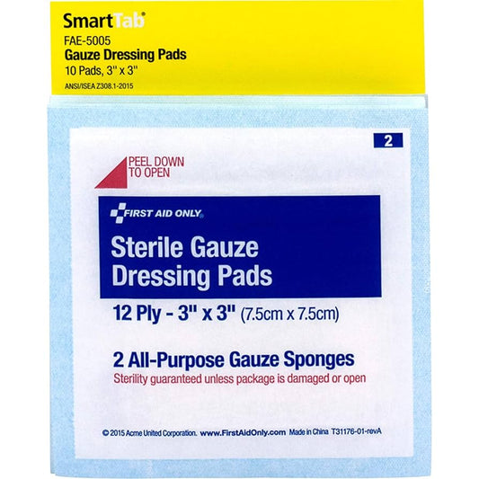 SC Refill, Includes: 3"x3" Sterile Gauze Pads, 10/bg (DROP SHIP ONLY - $150 Minimum Order)