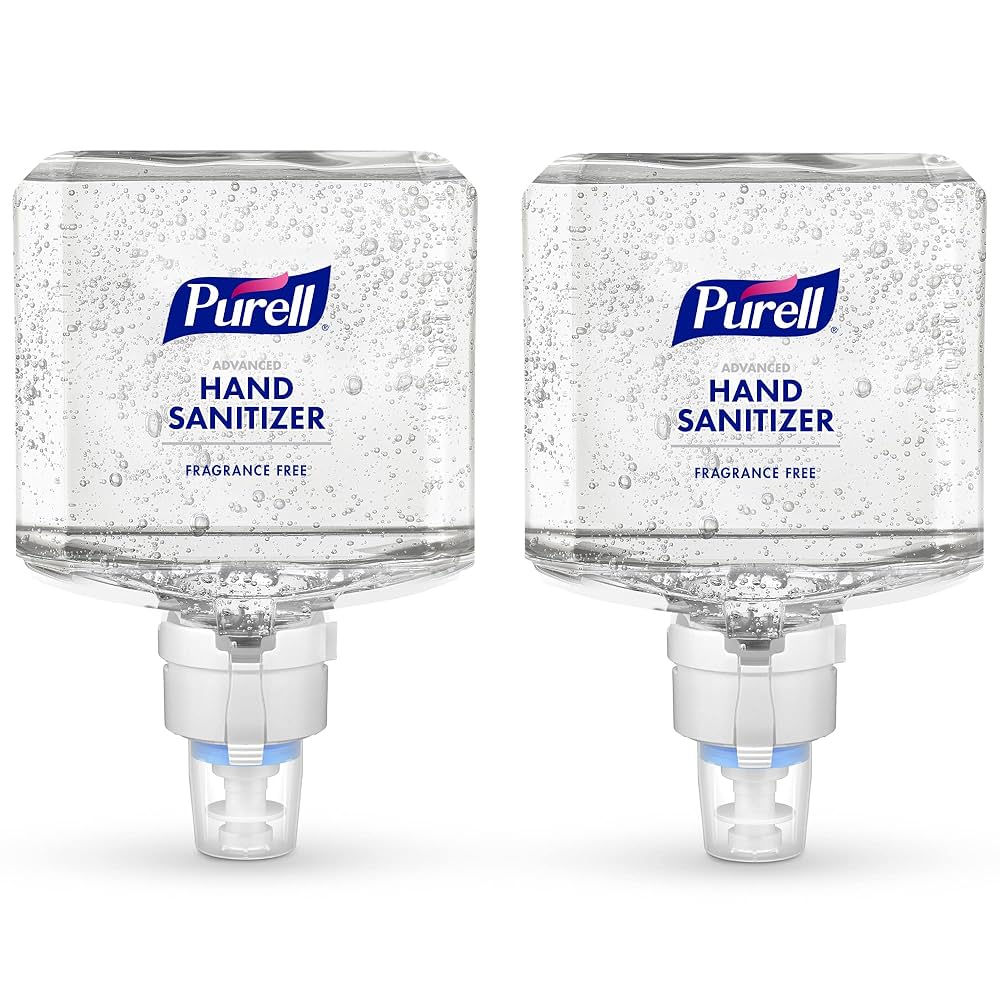 PURELL Professional Advanced Hand Sanitizer, Fragrance Free Gel, ES8, Clear, 1200mL, 2ea/cs (Item is considered HAZMAT and cannot ship via Air or to AK, GU, HI, MP, PR, VI)