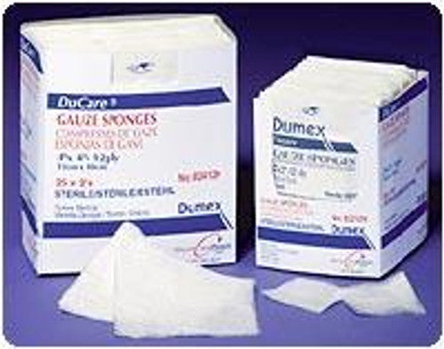 Gauze Sponge, Woven, 8" x 4", 12-Ply, Sterile, 2s, 25 pch/bx, 20 bx/cs (1000/cs)