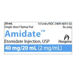 Etomidate Injection, USP, 40 mg/ 20 ml (2 mg/ml), SDV, 10/tray (Rx) (US Only, Excluding IN and ND) (Product is Non-Returnable)