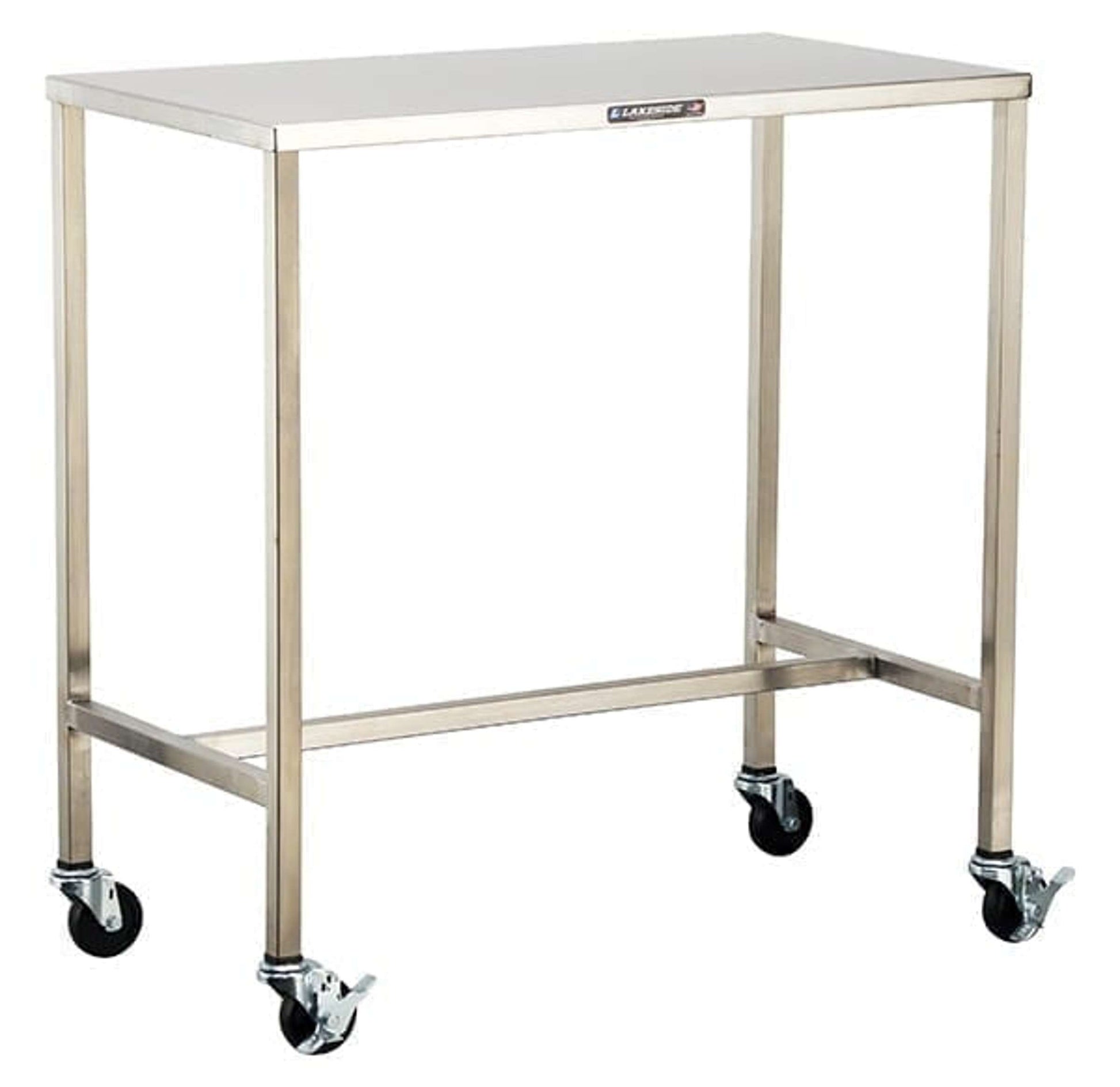 H-Brace Instrument Table, 16"W x 20"L x 34"H, 200 lb Capacity, Stainless Steel