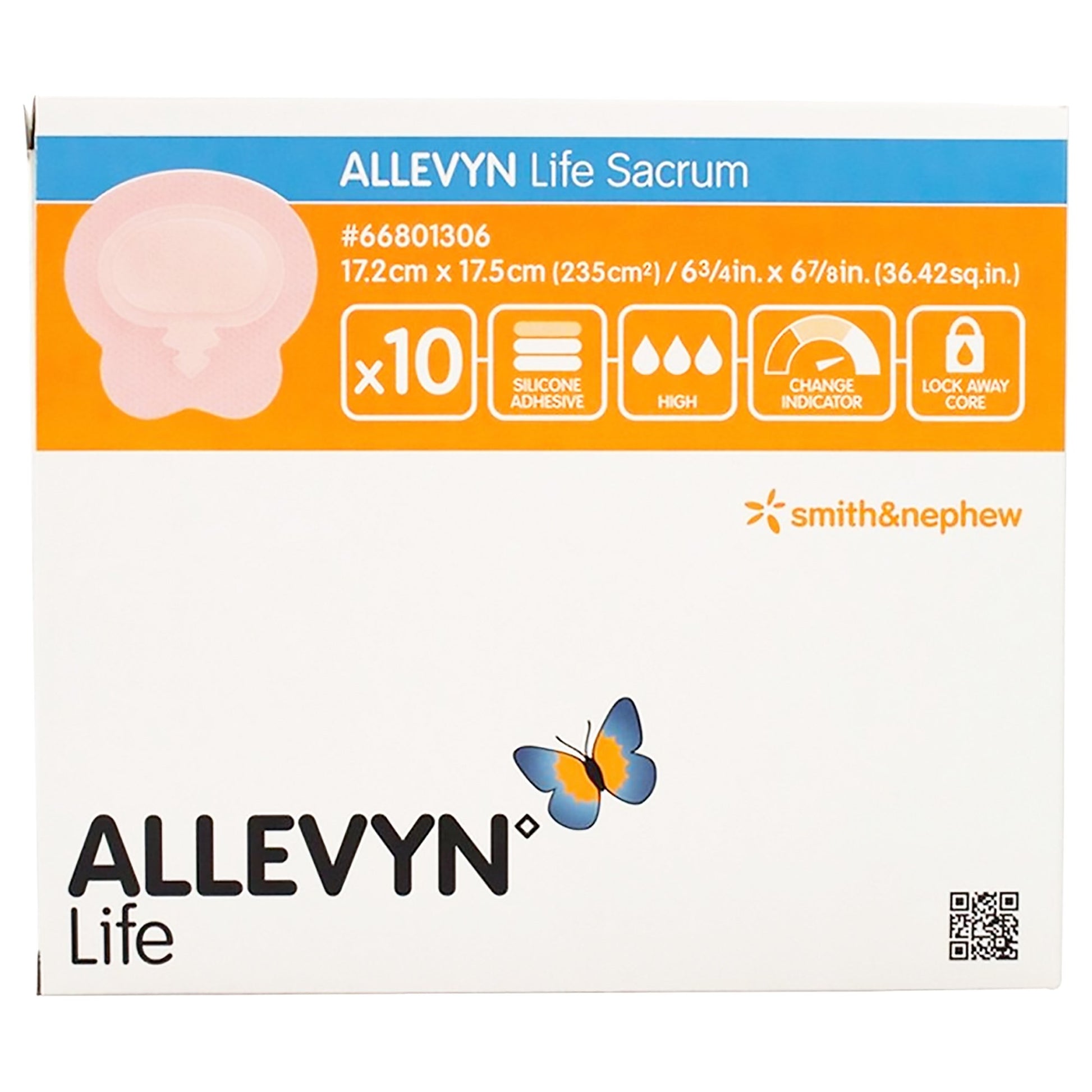 Sacrum Dressing, Small, 17.2cm x 17.5cm, 10/bx, 6 bx/cs (40 cs/plt) (US Only)