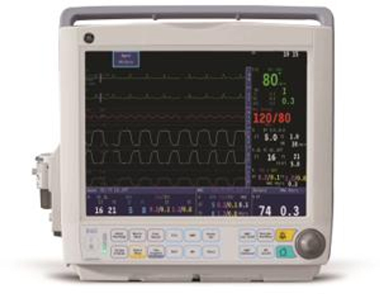 B155 V3 Patient Monitor, with Masimo SET SPO2, Printer, Temp, 3 & 5 Lead ECG, IBP, Extension Rack & Battery