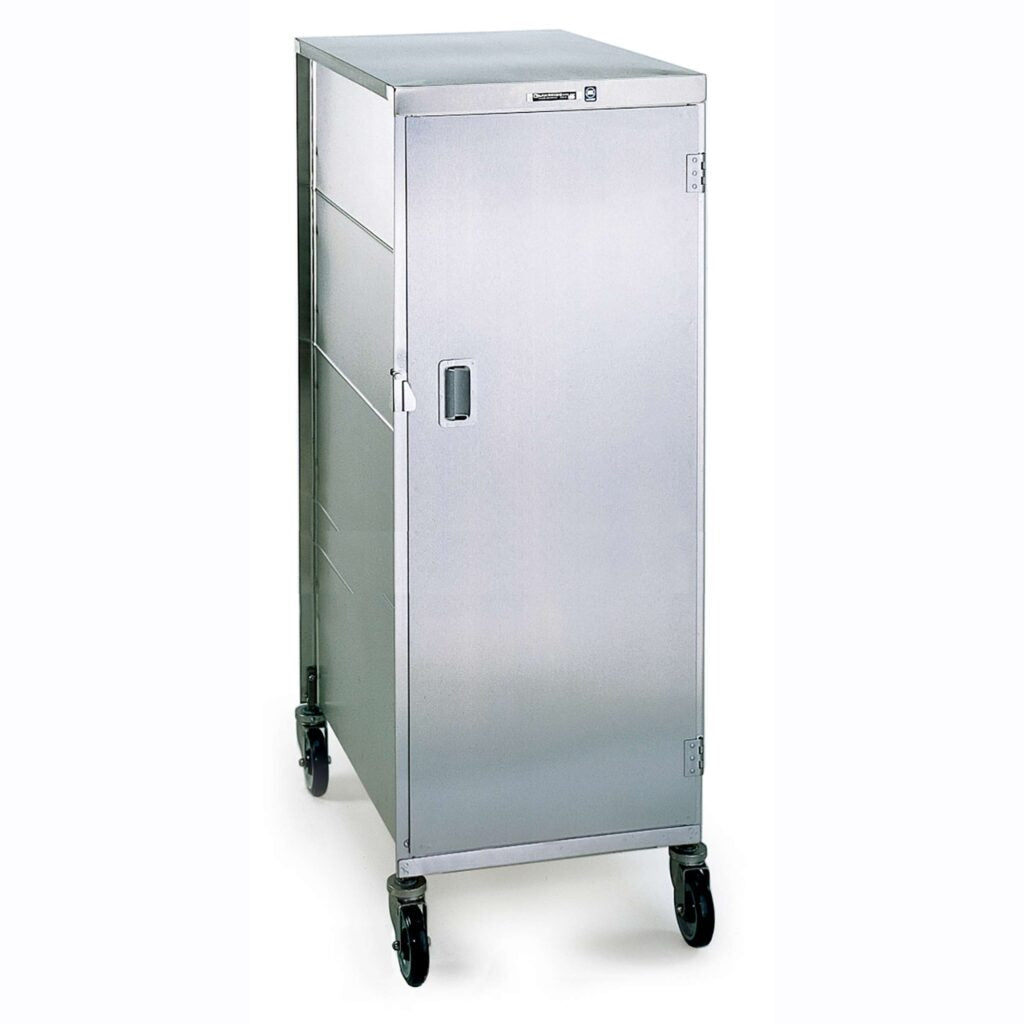 Compact Tray Cart, 20 Tray Capacity, 1 Front Door, 21 5/8"W x 31_"D x 70_"H, 145 lb Capacity
