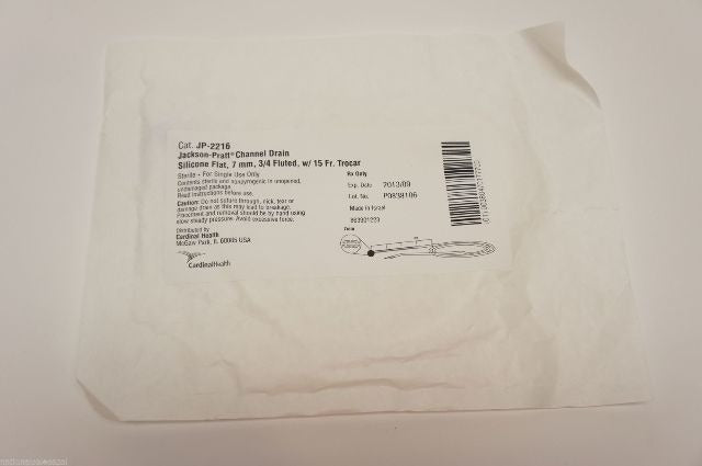 Channel Drain, 3/4 with Trocar, Silicone, Flat, 7 FR, 30cm Channel, 10/bx, 8 bx/cs (Continental US Only)