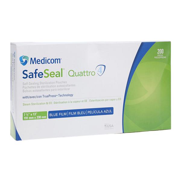 Quattro Sterilization Pouch, 7_" x 13", 200/bx, 5 bx/cs (Not Available for sale into Canada)
