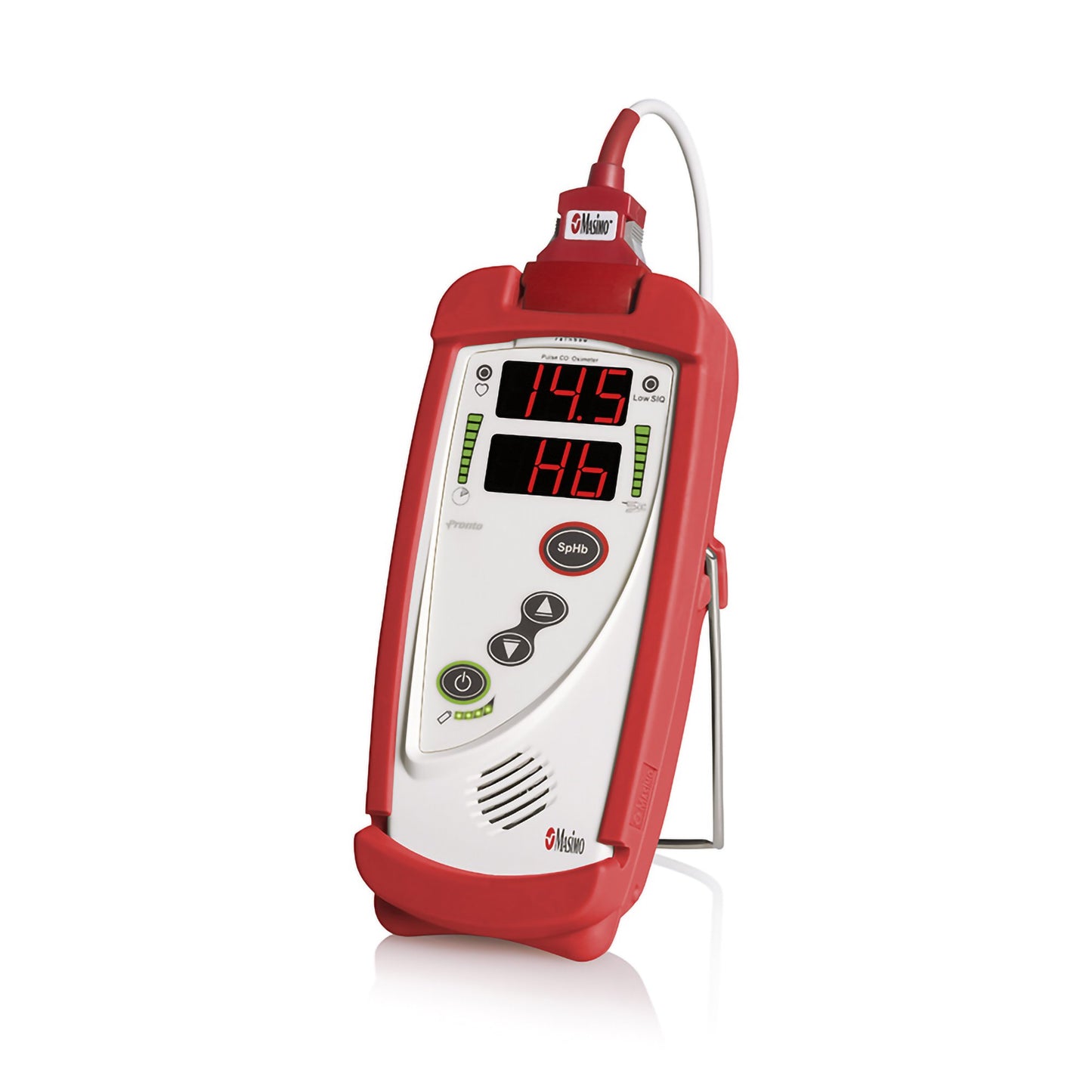 Rad-G Pulse Oximeter (with Temperature + Sensor), SpO2, Pulse Rate, Perfusion Index (Pi), Pletch Vaiability Index (Pvi), Respiration Rate from the Pleth (RRp), Temperature and one Rad-G Reusable Sensor, 1 ea/bx (Rx) (Continental US & Puerto Rico Only)