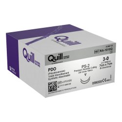 PDO Suture, Diamond Point, Size 3-0, 7cm x 7cm, 18mm, 3/8 Circle, 12/bx