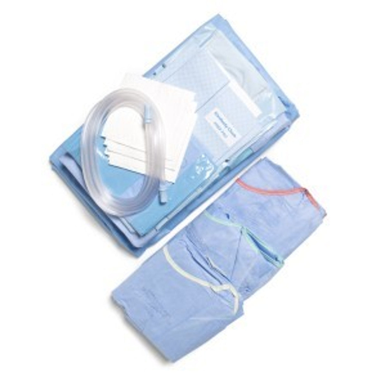 Knee Arthroscopy Pack Includes: Extremity Prep Pad, Orthoarts Knee Arthroscopy Drape, Impervious Split Drape, Mayo Stand Cover, Impervious Stockinette, Back Table Cover, Ultra Surgical Gown with Towel, Ultra Fabric Surgical Gown with Towel, Ultra Specialty Surgical Gown with Towel, 3/cs (US Only)