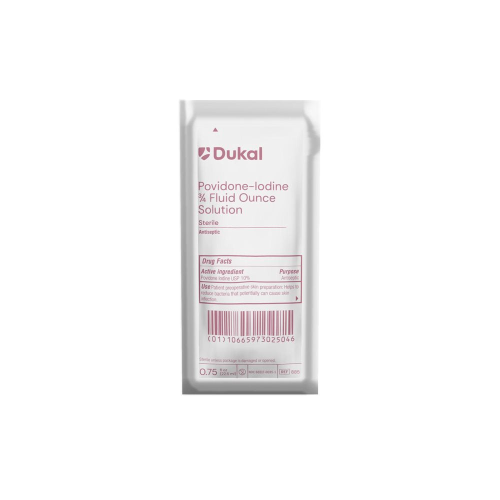 PVP-I Solution Pouch, 3/4 oz, Bulk, 1/pch, 500 pch/cs