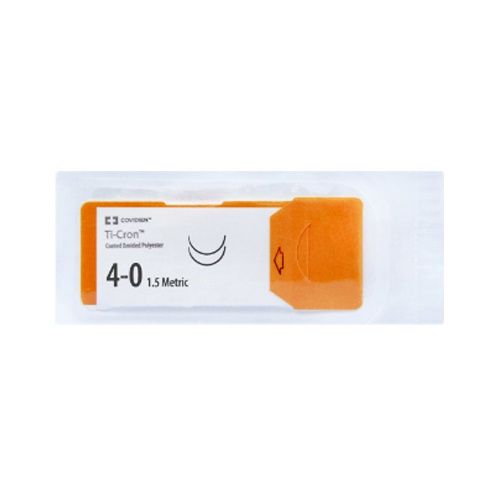 Suture, Taper Point, Size 2-0, White & Blue, 10x36", Needle CV-331, _ Circle, Firm PTFE Pledget 7mm x 3mm x 1.5mm, 6/bx (Continental US Only)