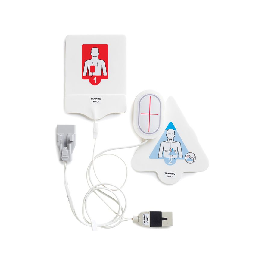 OneStep Training Cable and Electrode, Includes: (1) Training Cable with CPR Sensor and Y-Connector for Simulation Connection and (1) pair of Replacement OneStep CPR A/P Training Electrodes