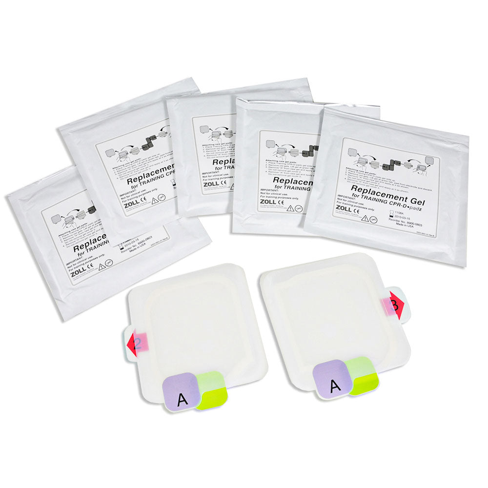 Replacement Adhesive Gels For CPR-D-padz Training Electrodes, 5 pr/bx