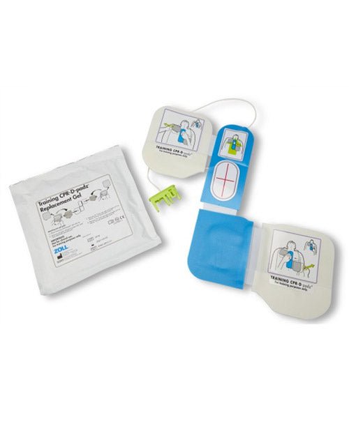 CPR-D-padz Training Electrodes, For Use with AED Plus Trainer Only, Includes (1) pr of Disposable Adhesive Gels