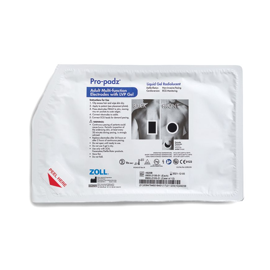 Pro-Padz Radiolucent Liquid Gel Electrode, 12 Month Shelf Life, 12/Case