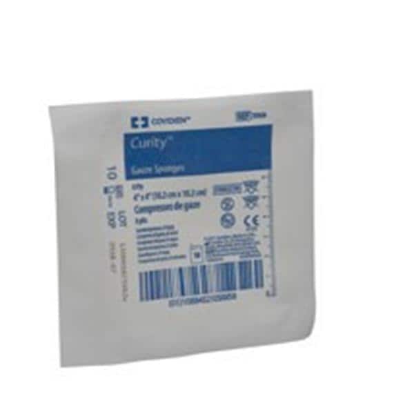 Gauze Sponge, 4" x 4", 8-Ply, Sterile 10s in Soft Pouch, 100/bg, 16 bg/cs (Continental US Only)