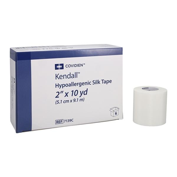 Silk Tape, Hypoallergenic, 2" x 10 yds, Latex Free (LF), 6/bx, 10 bx/cs (Continental US Only)