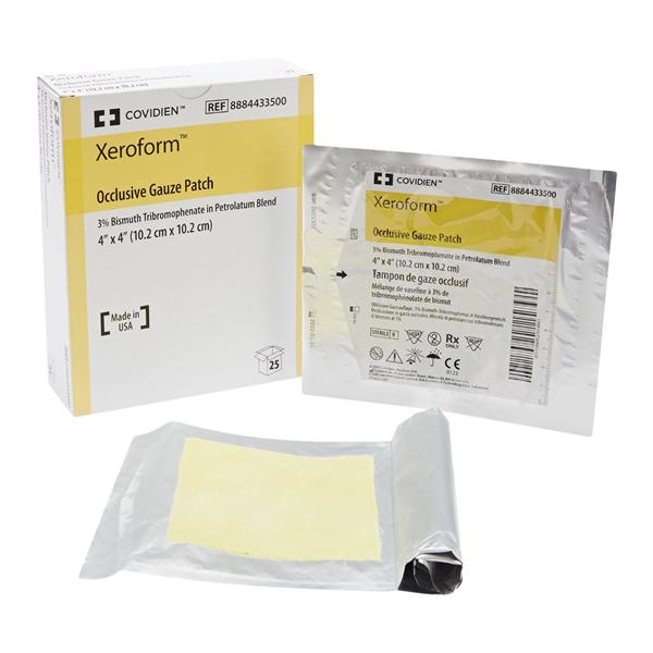 Petrolatum Gauze Dressing, 4" x 4" Patch Peelable Foil Packs, 150/cs (Continental US Only)