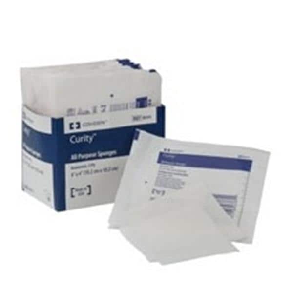 Sponges, 4" x 4", 4-Ply, Sterile 2s, 2/pk, 25pk/tray, 24 tray/cs (32 cs/plt) (Continental US Only)
