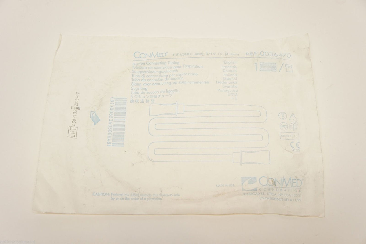 Suction Tubing, 4.8mm ID x 0.46m Long, 50/cs