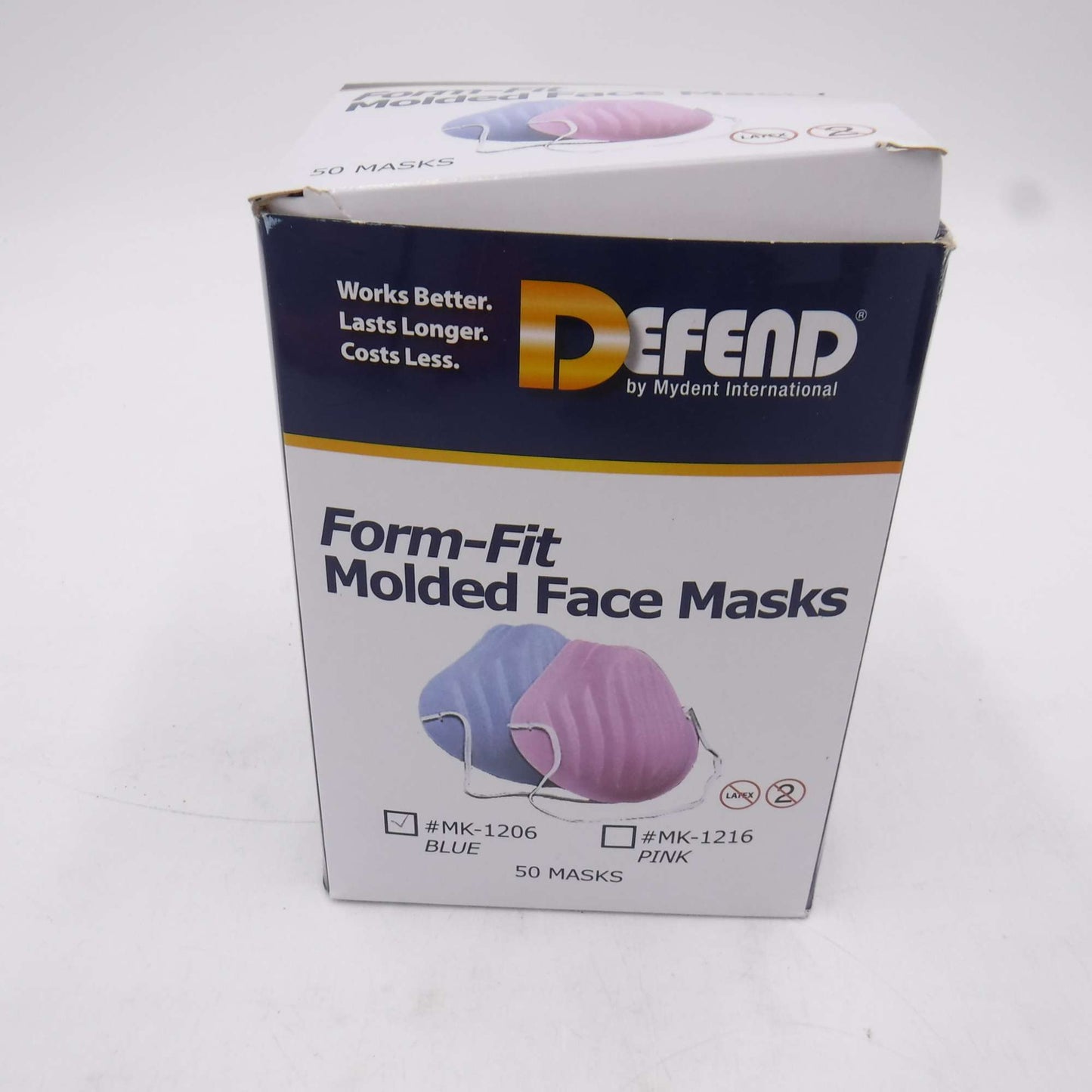 Form-Fit Face Mask, Pink, 50/bx, 10 bx/cs