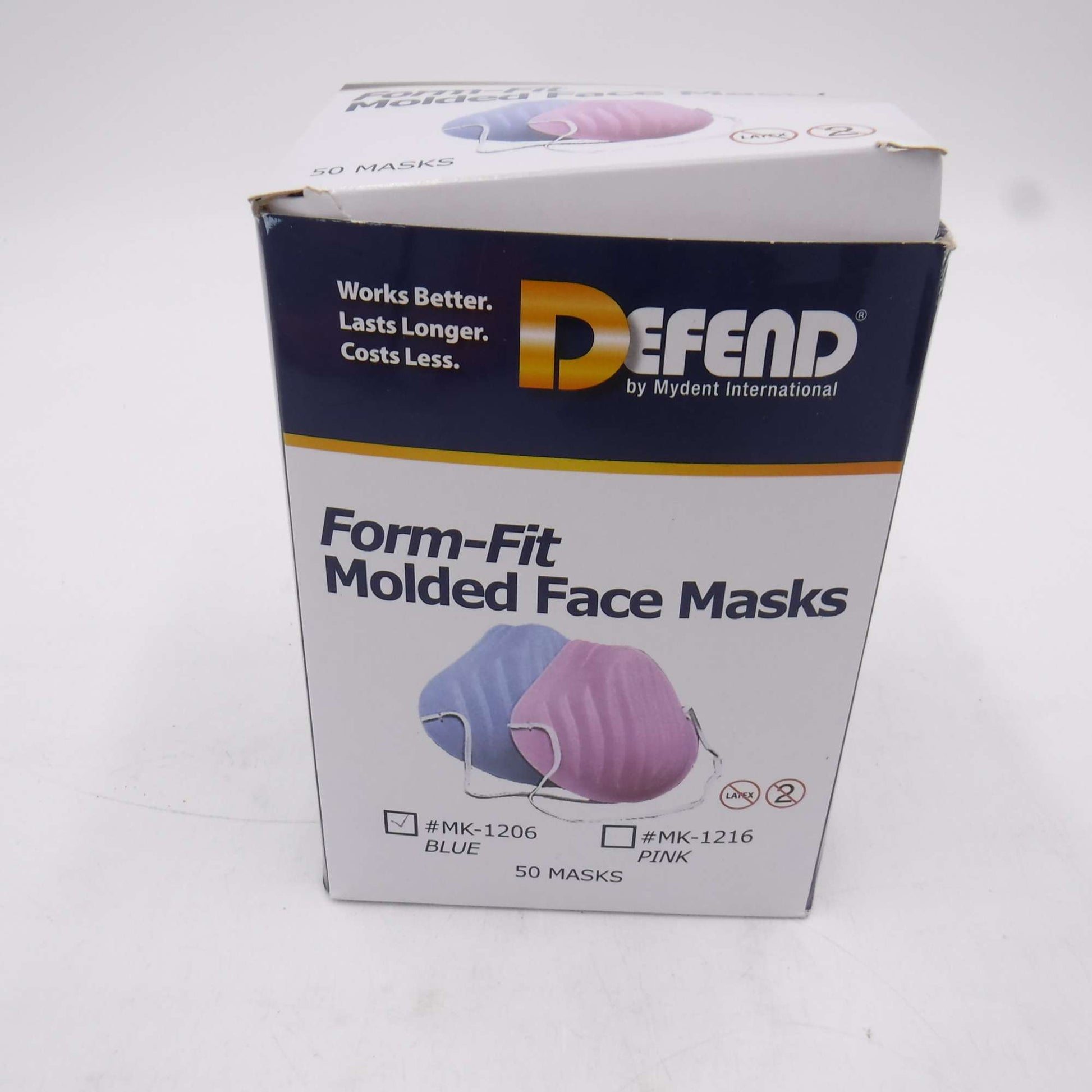 Form-Fit Face Mask, Pink, 50/bx, 10 bx/cs