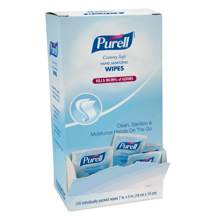 Wipes, Individually Wrapped, 120 Ct. Self-Dispensing Display Box, 12/cs (Item is considered HAZMAT and cannot ship via Air to AK, GU, HI, MP, PR, VI)