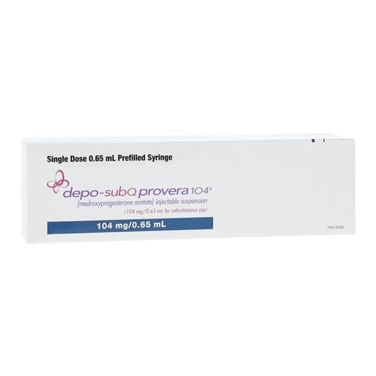 Depo-Subq Provera, 160mg/mL, 0.65mL Syringe, 1/bx (0009-4709-13) (Rx) (Item is Non-Returnable) (We must have your Wholesale Drug License on File before shipping this product) (US Only, Excluding IN and ND)