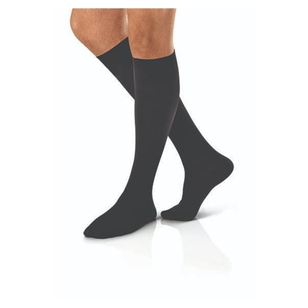 Compression Hose, Knee High, 15-20 mmHG, Closed Toe, Black, Large (Continental US Only)