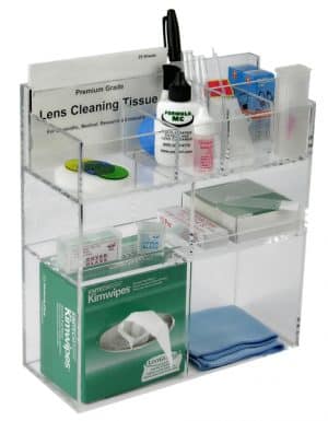 Microscopy Organizer Station, Acrylic, 10.5"W x 4.5"D x 12"H (US Only) (DROP SHIP ONLY)