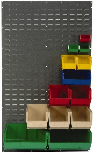Flat Louvered Panel Only, 36"W x 12"H, Gray (DROP SHIP ONLY)