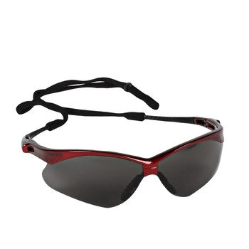 Safety Glasses, Smoke Lens, Red Frame, 12/cs (Products cannot be sold on Amazon.com or any other 3rd party site) (US Only)