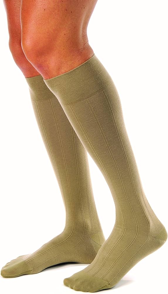 Sock, Knee High, 15-20 mmHG, Closed Toe, Khaki, Small (Continental US Only)