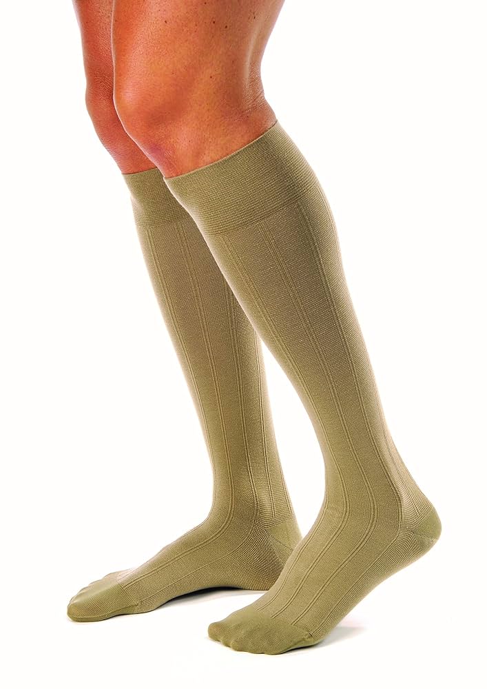 Sock, Knee High, 30-40 mmHG, Closed Toe, Khaki, Medium, Tall (Continental US Only)