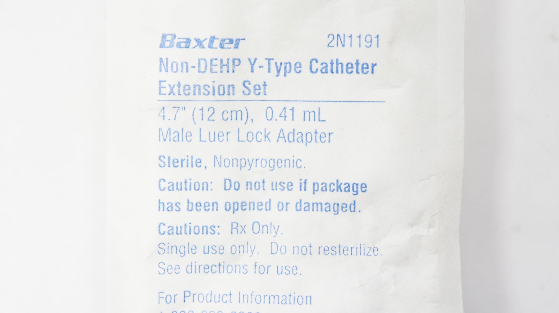 Catheter Extension Set, Y-Type, Microbore, Male Luer Lock Adapter, 0.41 ml, 4.7" Length, Non-Pyrogenic, Non-DEHP, Sterile, 50/s (Rx) (Continental US Only) (Product Access Restricted. Check with your sales rep to verify eligibility)