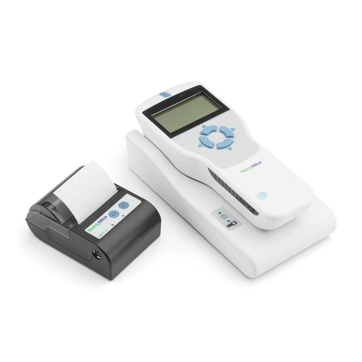 MicroTymp 4 Portable Tympanometer System with Printer, Includes: MicroTymp 4 Hand Set, Charging Cradle, Power Supply, Ear Tip Starter Kit, 4-Volume Test Cavity, Probe Tip Cleaning Kit, Serial Printer Cable, USB Data Cable, MPT-II Printer Kit, USB Thumb Drive with DFUs and TympView Software (US Only) (Item is considered HAZMAT and cannot ship via Air or to AK, GU, HI, MP, PR, VI)