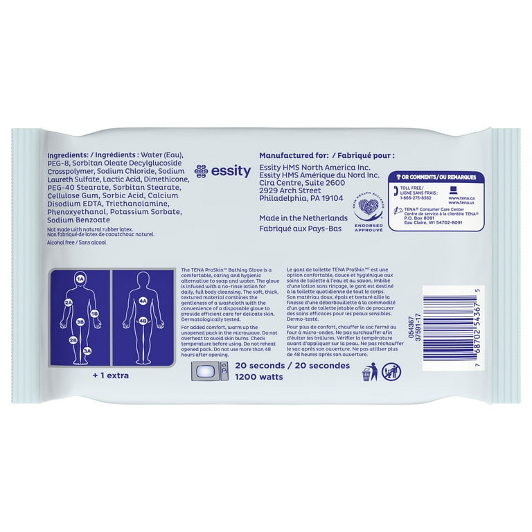 Bathing Glove, Scent Free, 5/pk, 45 pk/cs (Continental US Only)