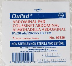 Abdominal Pad, ABD, 8" x 20 yds, 6/cs