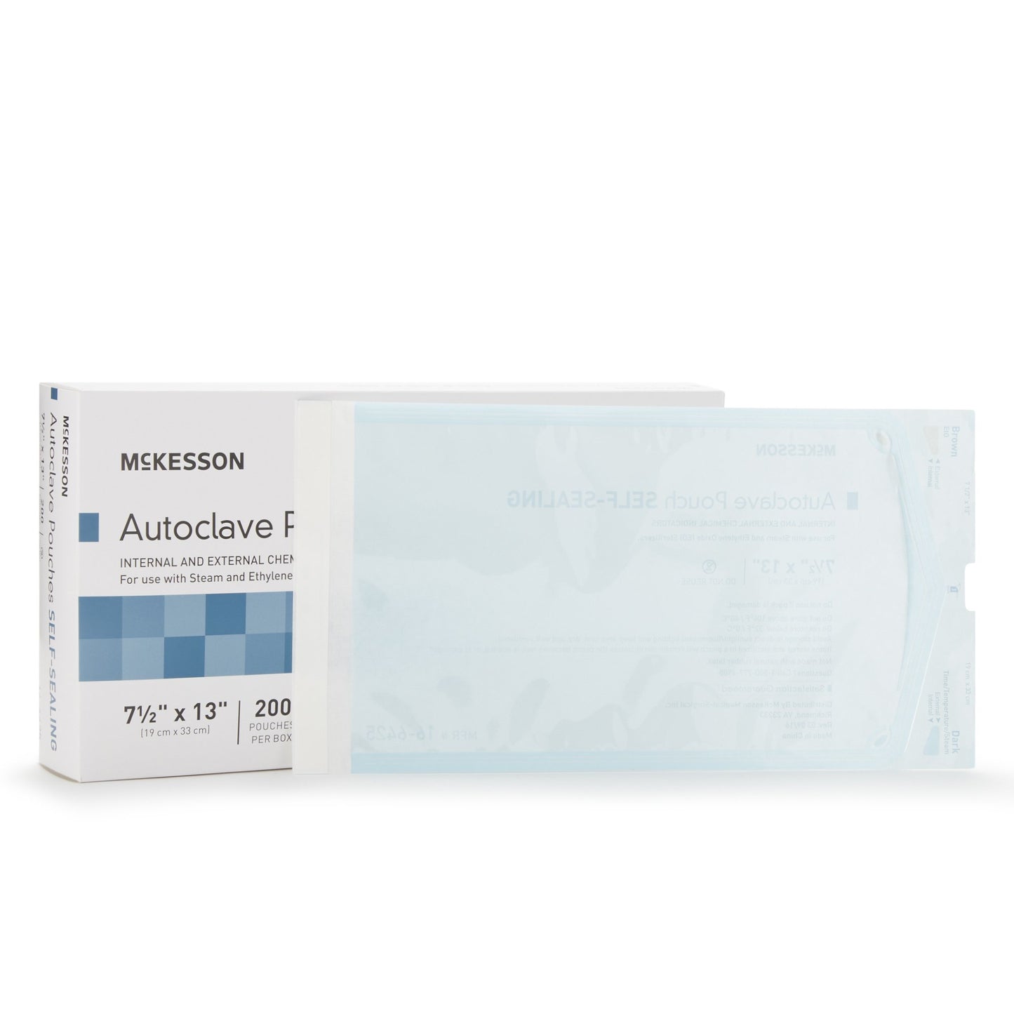 Sterilization Pouch, 7 1/2" x 13", 200/bx, 5 bx/cs (16-6425)