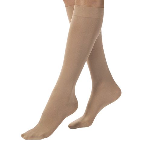 Compression Hose, Knee High, 30-40 mmHG, Open Toe, Petite, Natural, X-Large (Continental US Only)