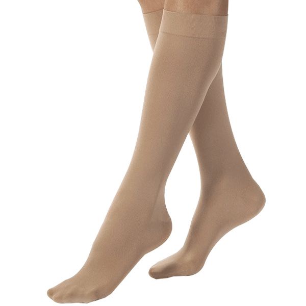 Compression Hose, Knee High, 20-30 mmHG, Closed Toe, Natural, X-Large, Full Calf (Continental US Only)