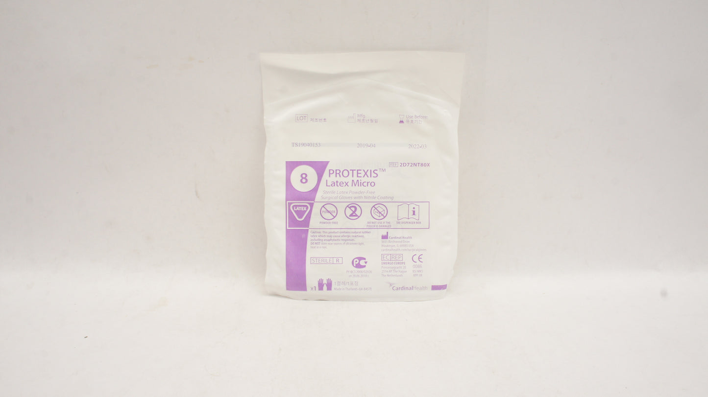 Glove, Thin Latex Surgical, Size 8.0, Sterile, 50 pr/bx, 4 bx/cs (Continental US Only)
