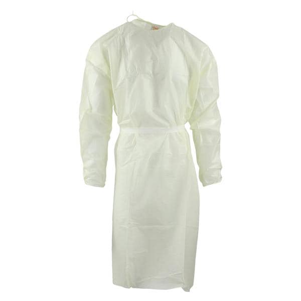 Isolation Gown, SMS, with Neck Tie-Bands, Yellow, X-Large, 10/pk, 10 pk/cs (Continental US Only) (On Vendor Allocation - Availibility May Be Limited)