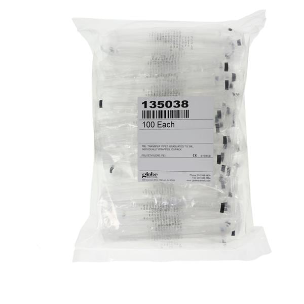 Pipet, 7 mL, Sterile, Individually Wrapped, 100/bg, 4 bg/cs