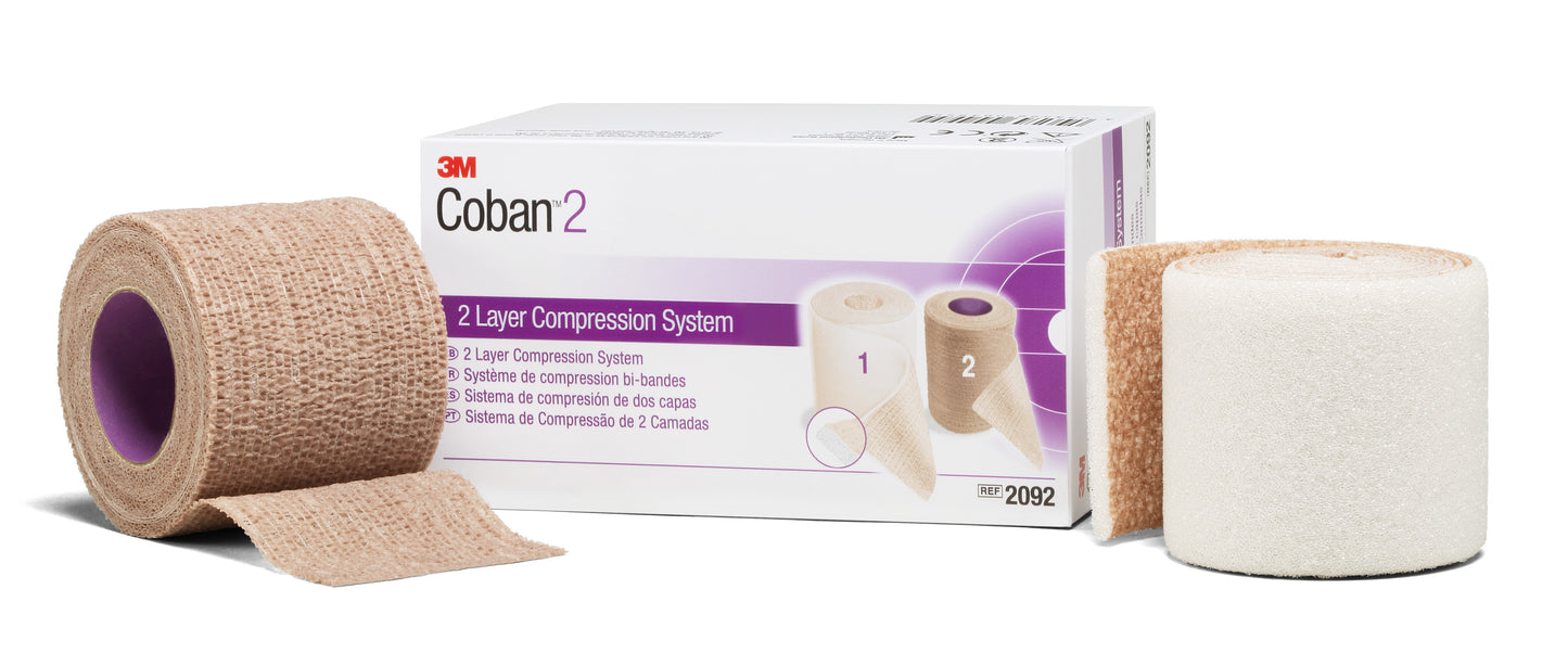 Compression System, Toe Boot Application, Includes: Roll 1 Comfort Layer 2" x 1.3 yds,  Unstretched, Roll 2 Compression Layer 2" x 3 yds, Fully Stretched, 1/bx, 8 bx/cs (Continental US+HI Only)