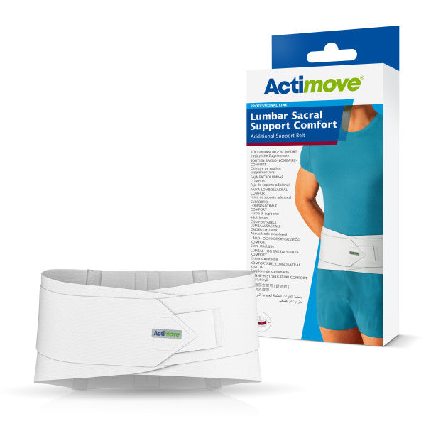 Actimove Lumbar Sacral Support Comfort, 10", Large, 35 1/2" - 39 1/4", White