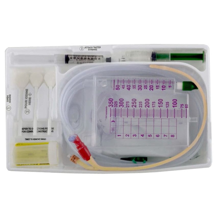 Surestep Foley Tray, 14FR, Lubri-Sil I.C., Complete Care, Drainage Bag, Statlock Stabilization Device, 10/cs (US Only)